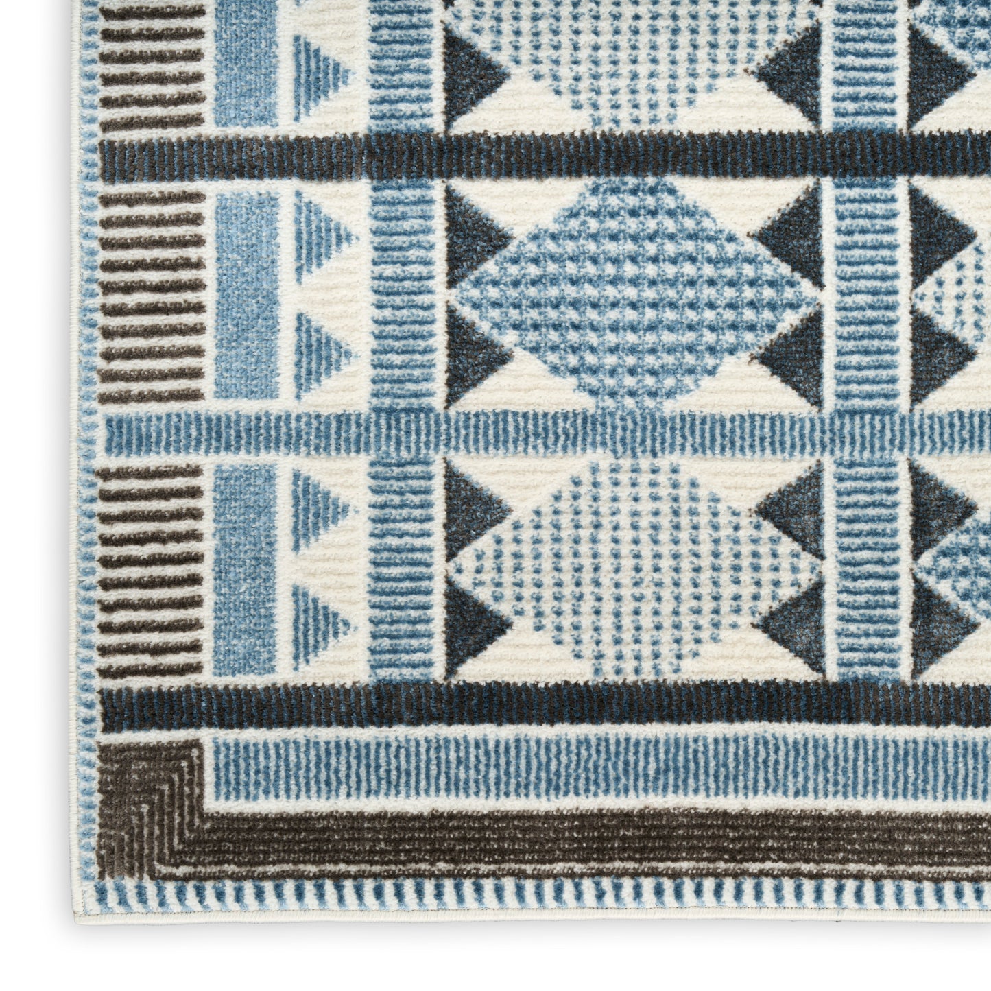 Nourison Nordic 4' x 6' Blue Modern Indoor Rug