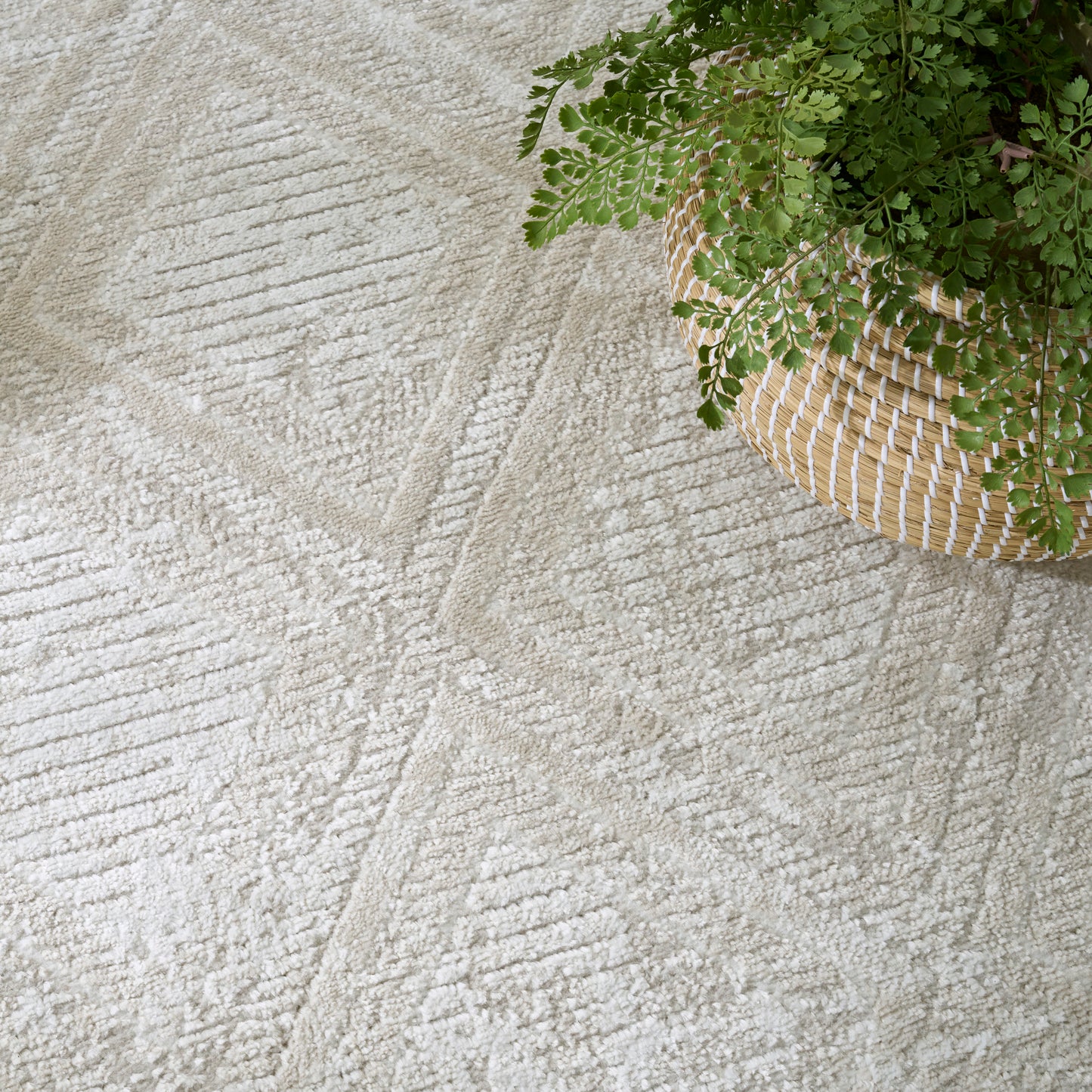 Nourison Dekor 5'3" x 7' Beige Modern Indoor Rug