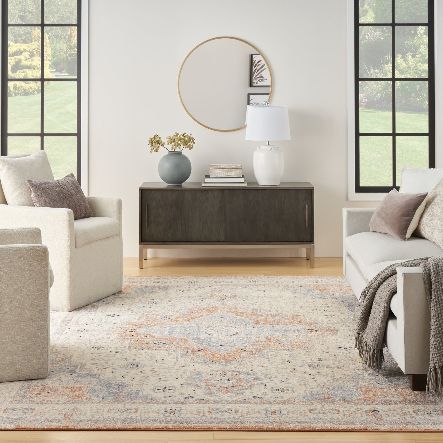 Nourison Nourison Essentials Persian 10' x 14' Beige Blue Vintage Rug