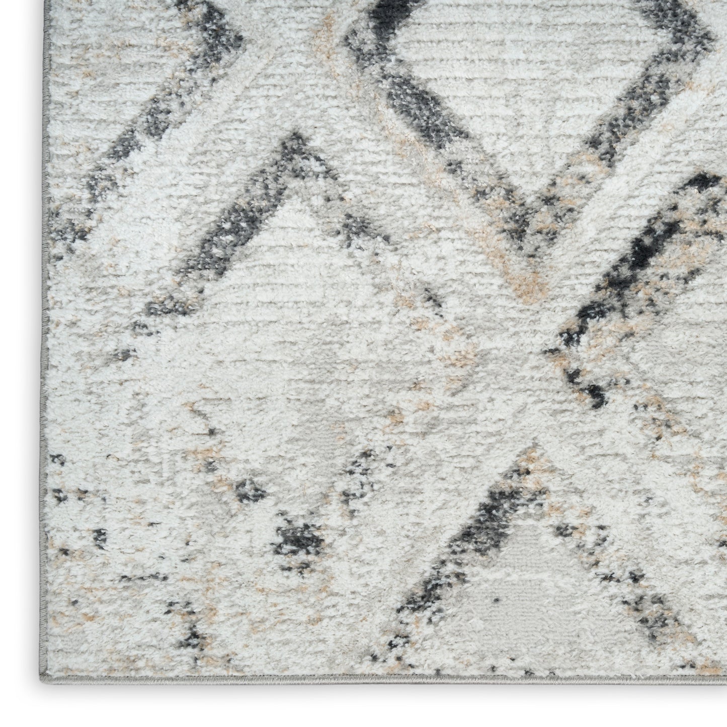 Nourison Dekor 5'3" x 7' Grey Charcoal Modern Indoor Rug