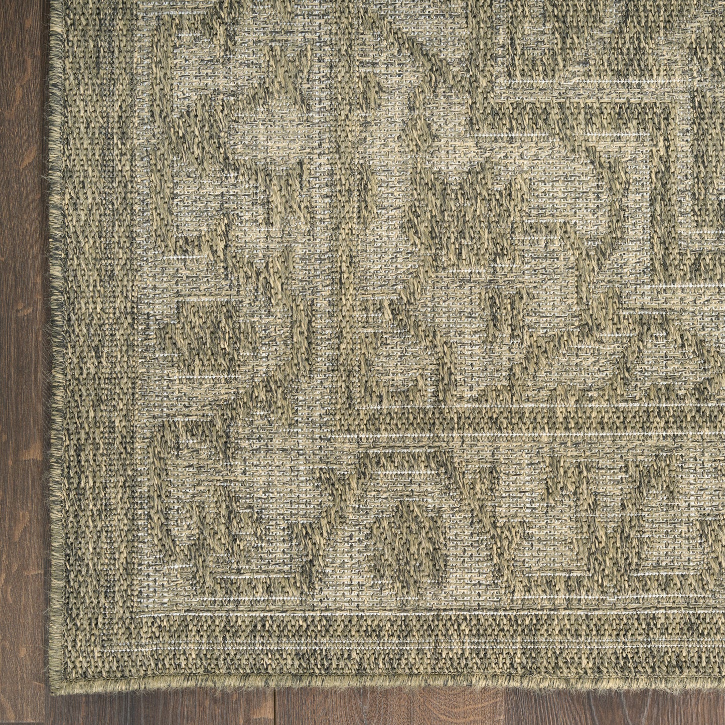 Nourison Tulum 10' x 14' Olive Outdoor Rug