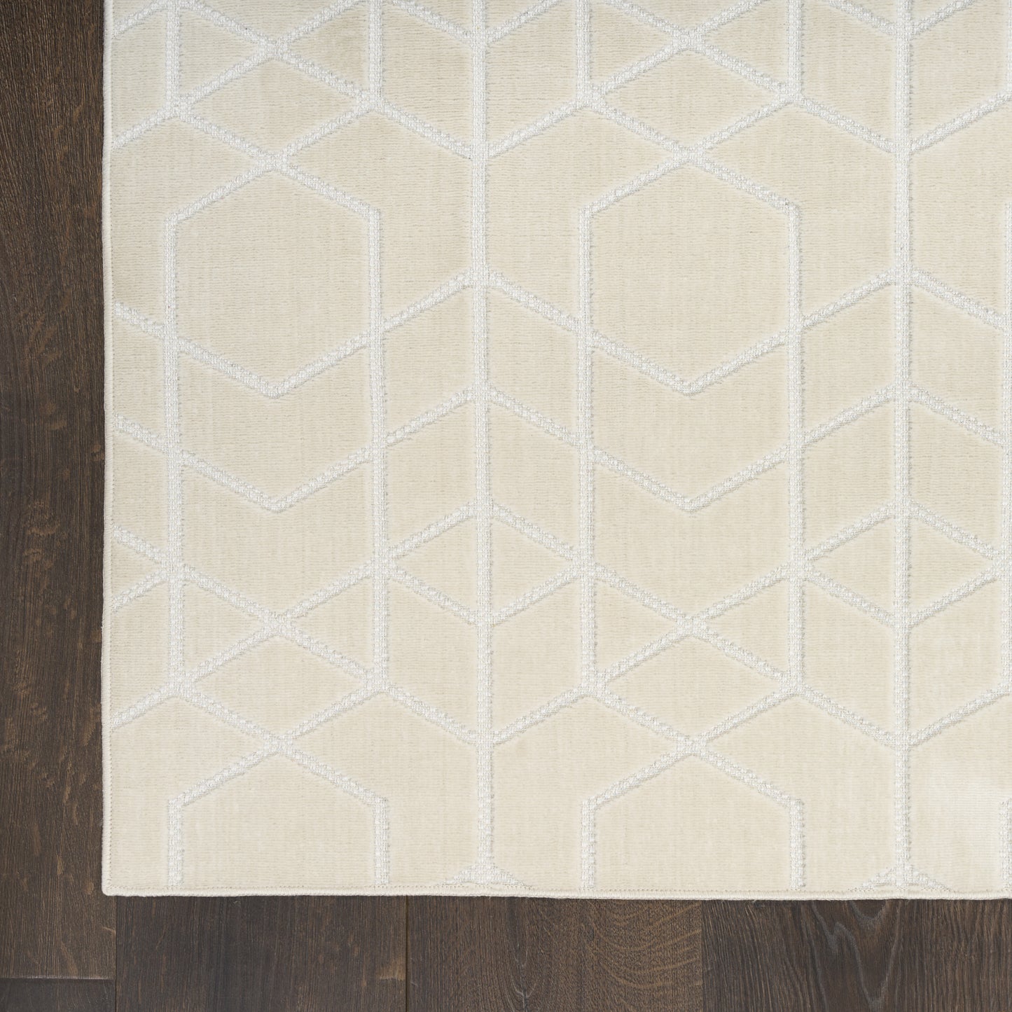 Nourison Washable Charm 2'2" x 10' Ivory Modern Indoor Rug