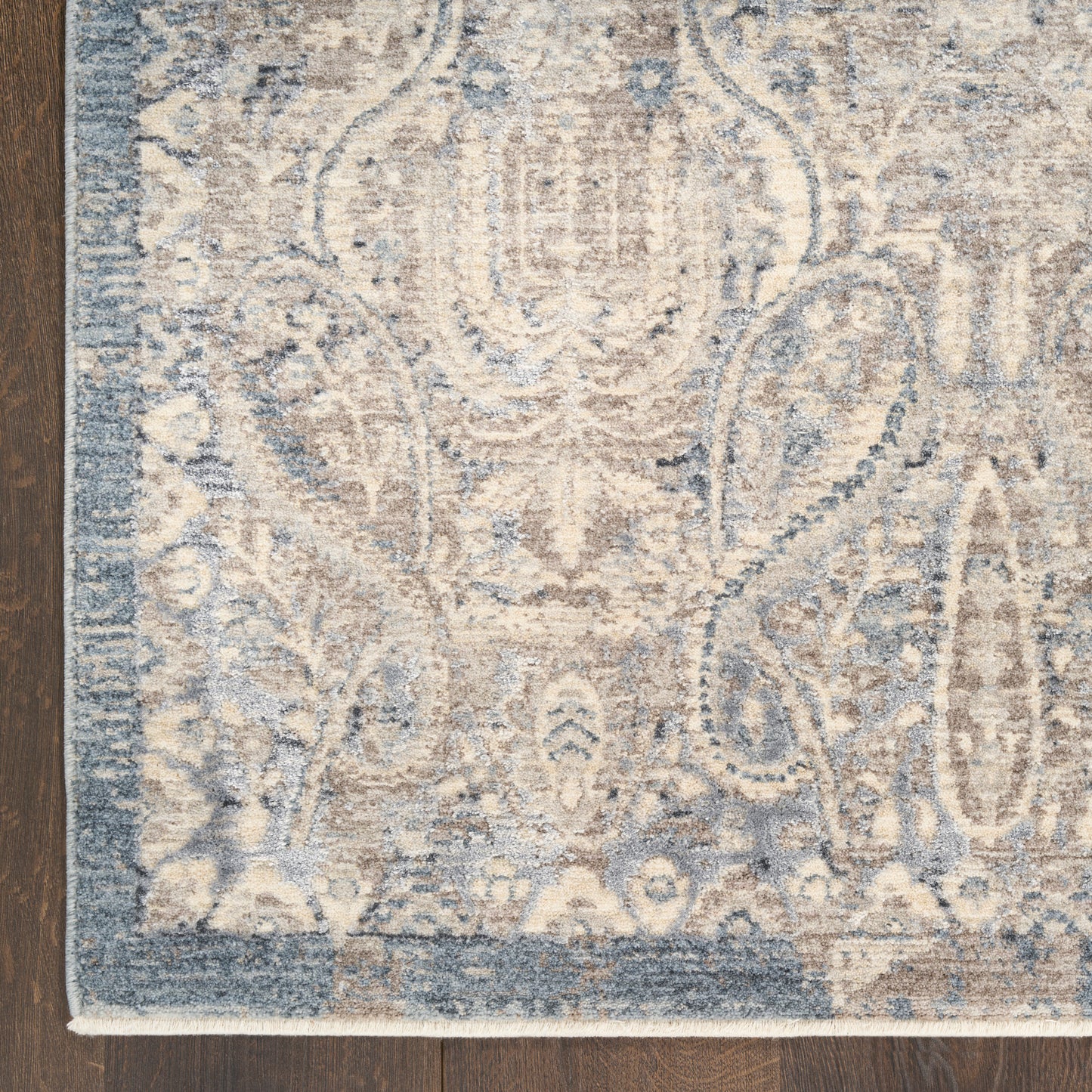 Nourison Sultana 7'10" x 10'2" Grey Blue Vintage Indoor Rug