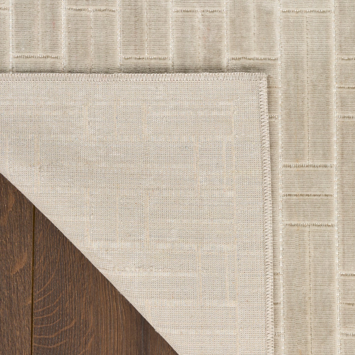 Nourison Washable Charm 4' x 6' Silver Ivory Modern Indoor Rug