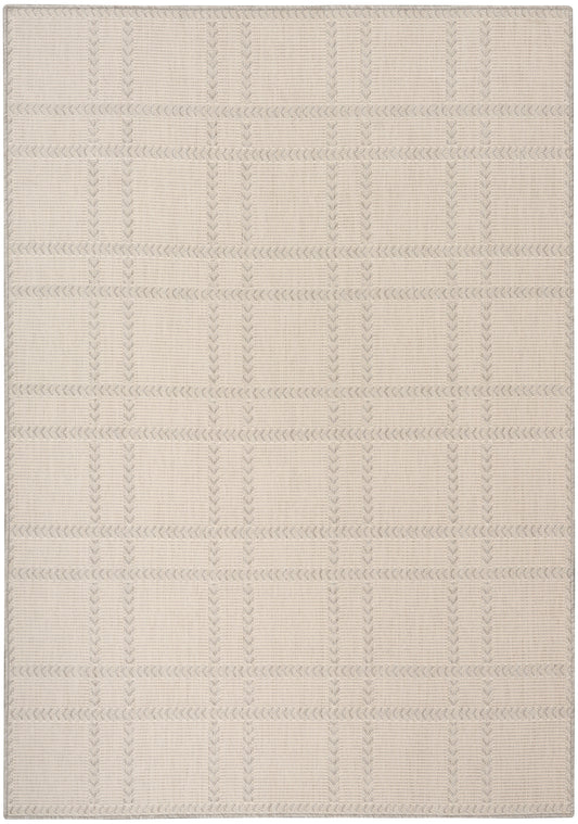 Nourison Horizon Indoor/Outdoor 6' x 9' Grey Modern Rug