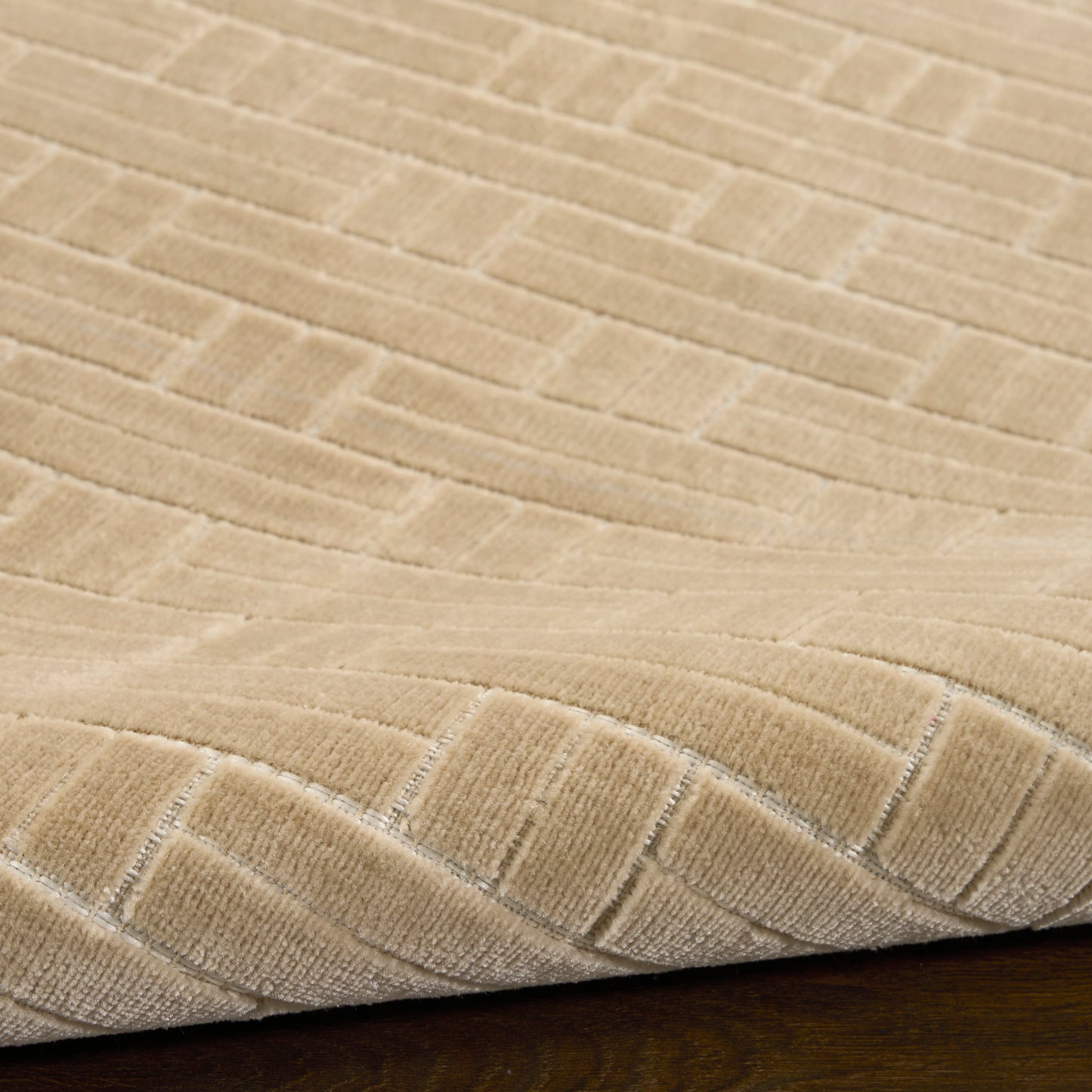 Nourison Washable Charm 2' x 3' Beige Ivory Modern Indoor Rug