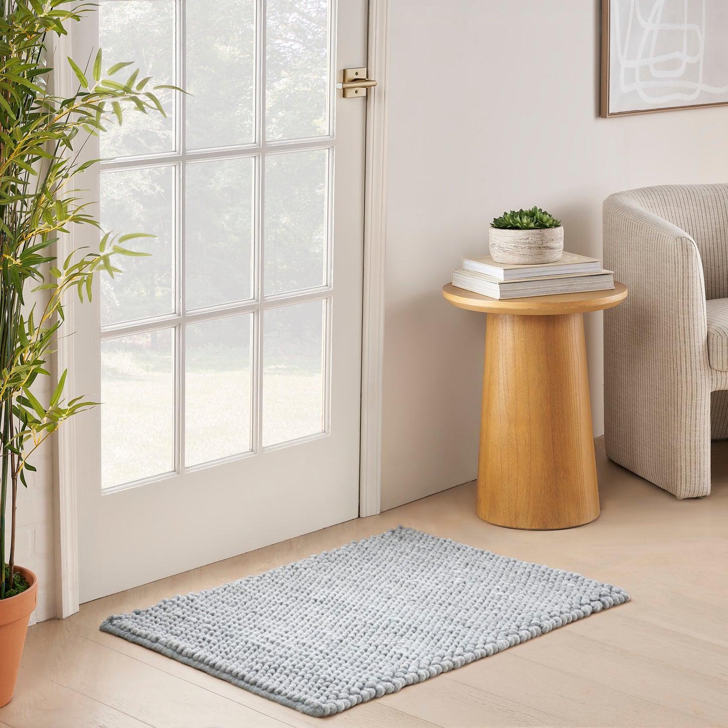 DKNY Pure Knots 2' x 3' Denim Modern Indoor Rug