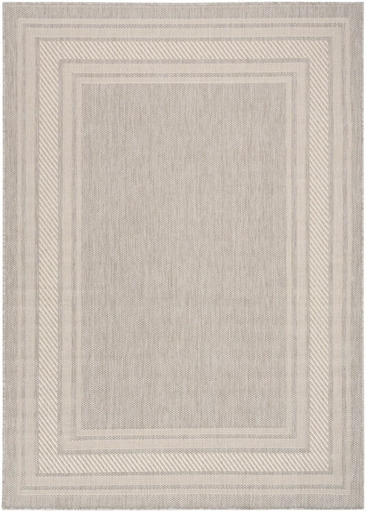 Nourison Horizon Indoor/Outdoor 4' x 6' Grey Modern Rug