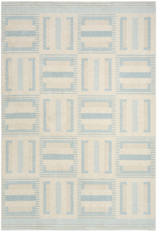 Nourison Nordic 5' x 7' Ivory Blue Modern Indoor Rug