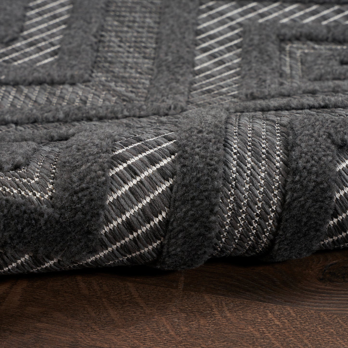 Nourison Versatile 9' x 12' Charcoal Black Modern Rug