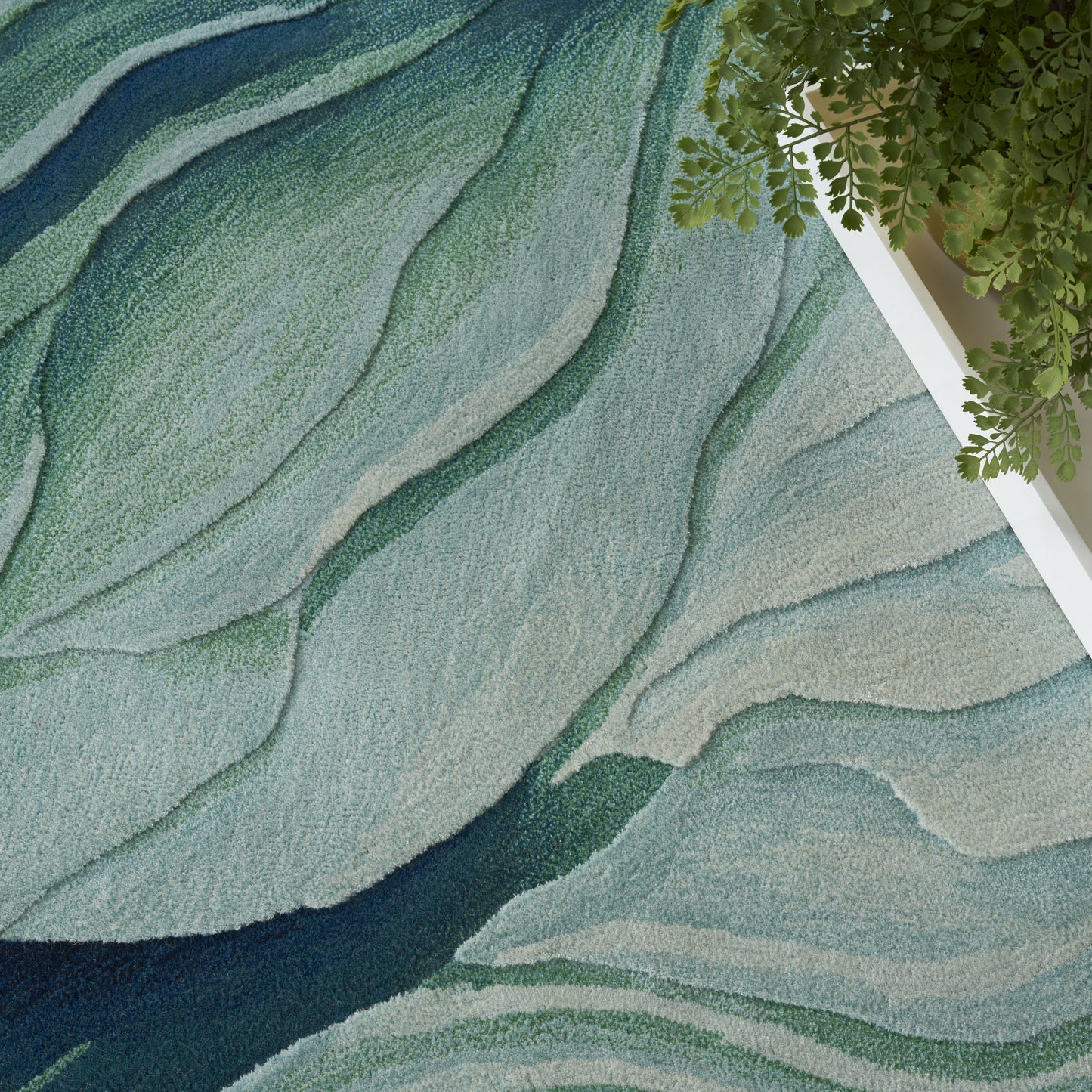 Nourison Prismatic 3'9" x 5'9" Silver Green Modern Indoor Rug