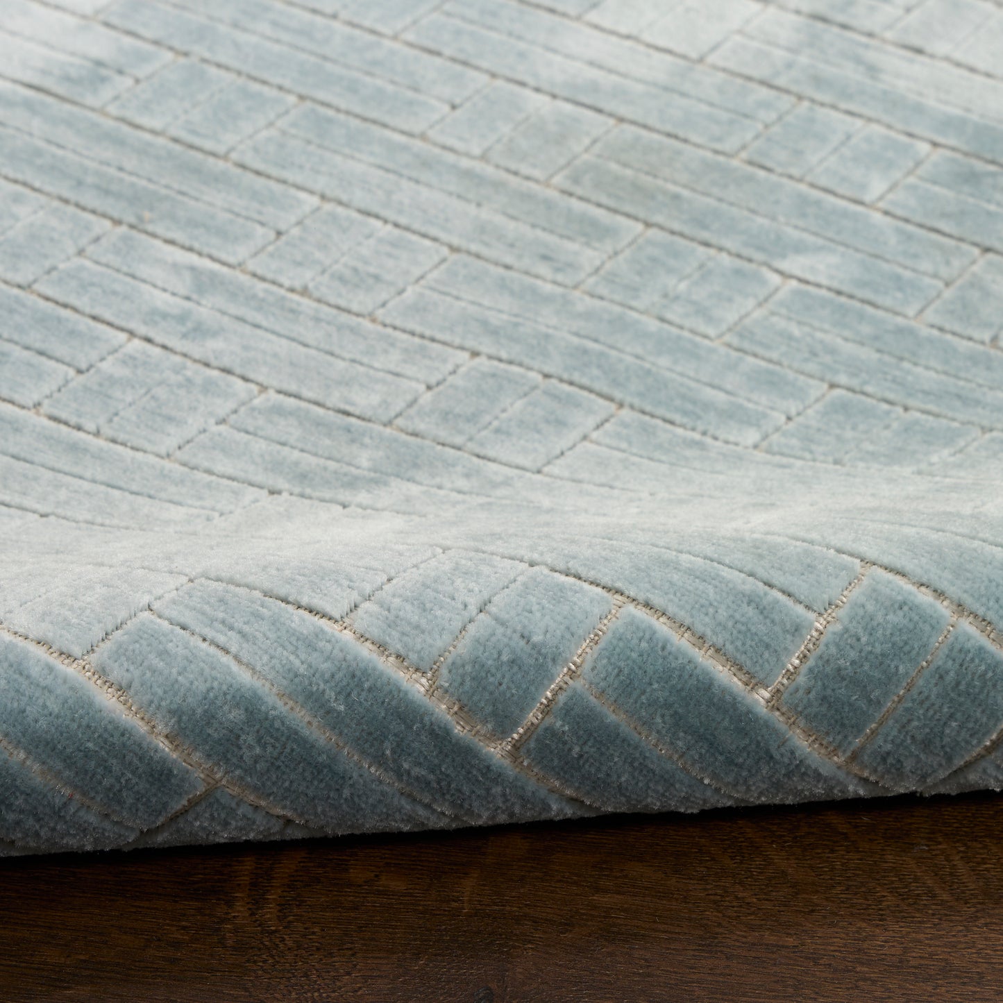 Nourison Washable Charm 2' x 3' Blue Ivory Modern Indoor Rug