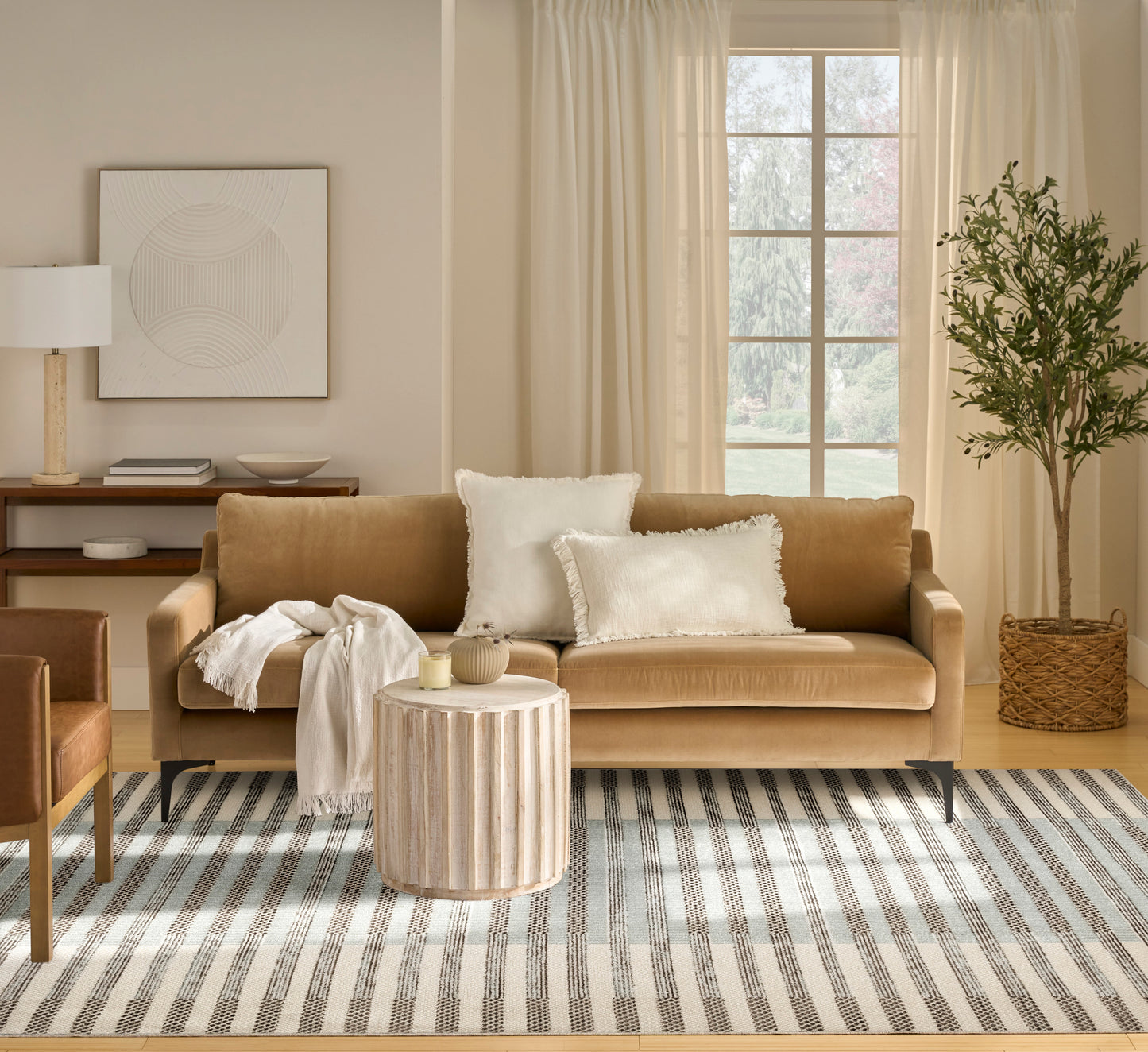 Nourison Nordic 8' x 10' Ivory Blue Modern Indoor Rug