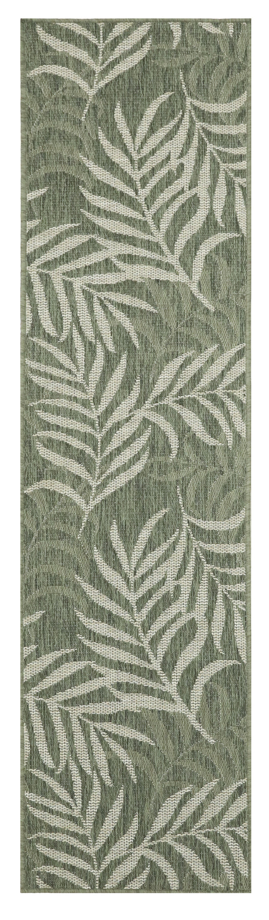 Nourison Garden Oasis 2' x 8' Green Ivory Tropical Rug