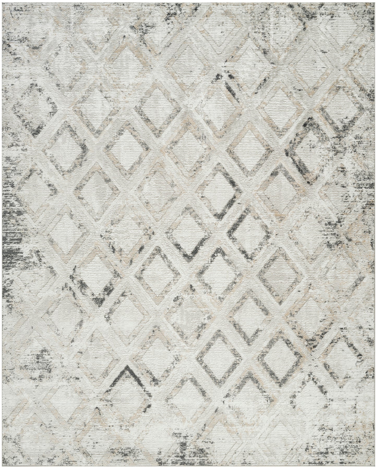 Nourison Dekor 7'10" x 9'10" Grey Charcoal Modern Indoor Rug