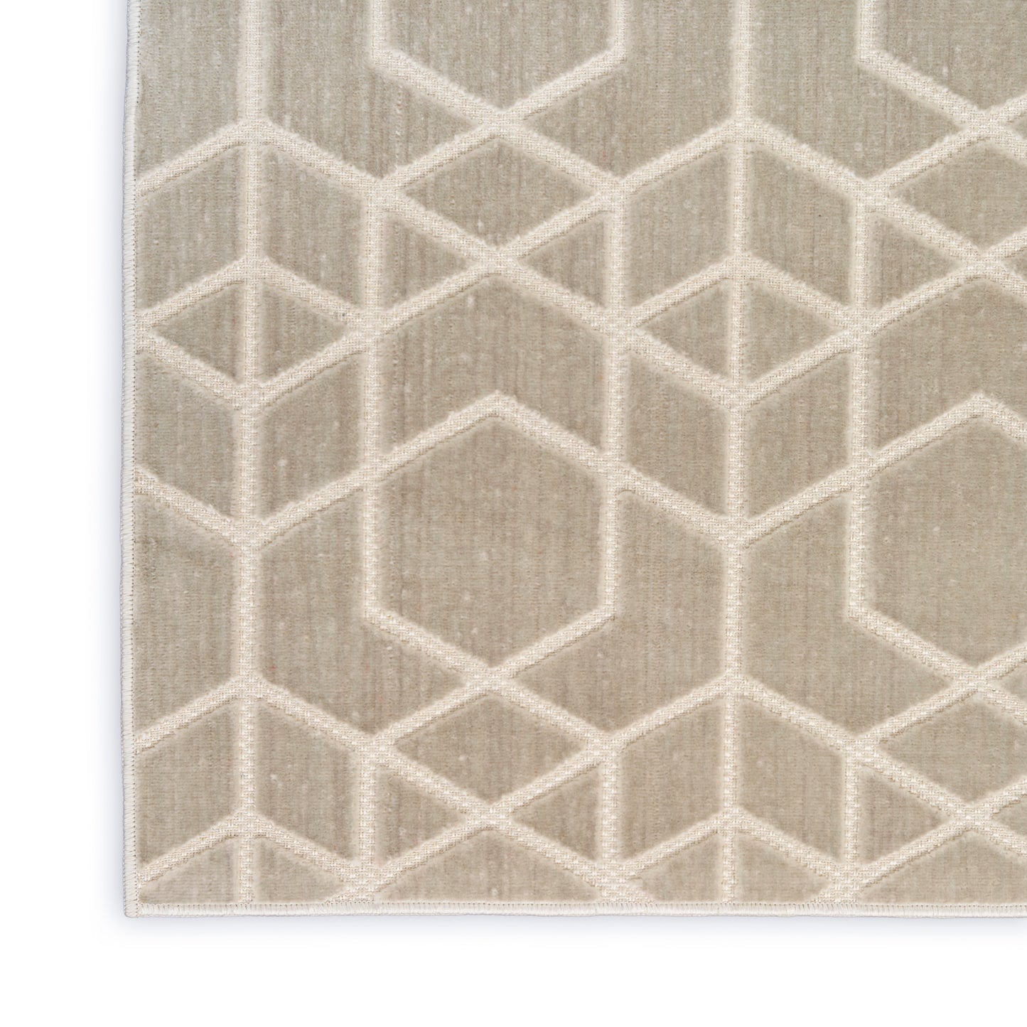 Nourison Washable Charm 6' x 9' Silver Ivory Modern Indoor Rug