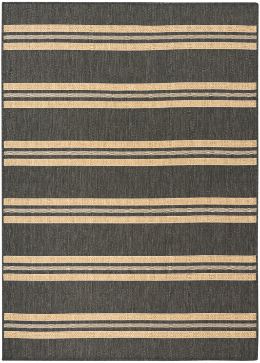 Nourison Horizon Indoor/Outdoor 6' x 9' Charcoal Modern Rug