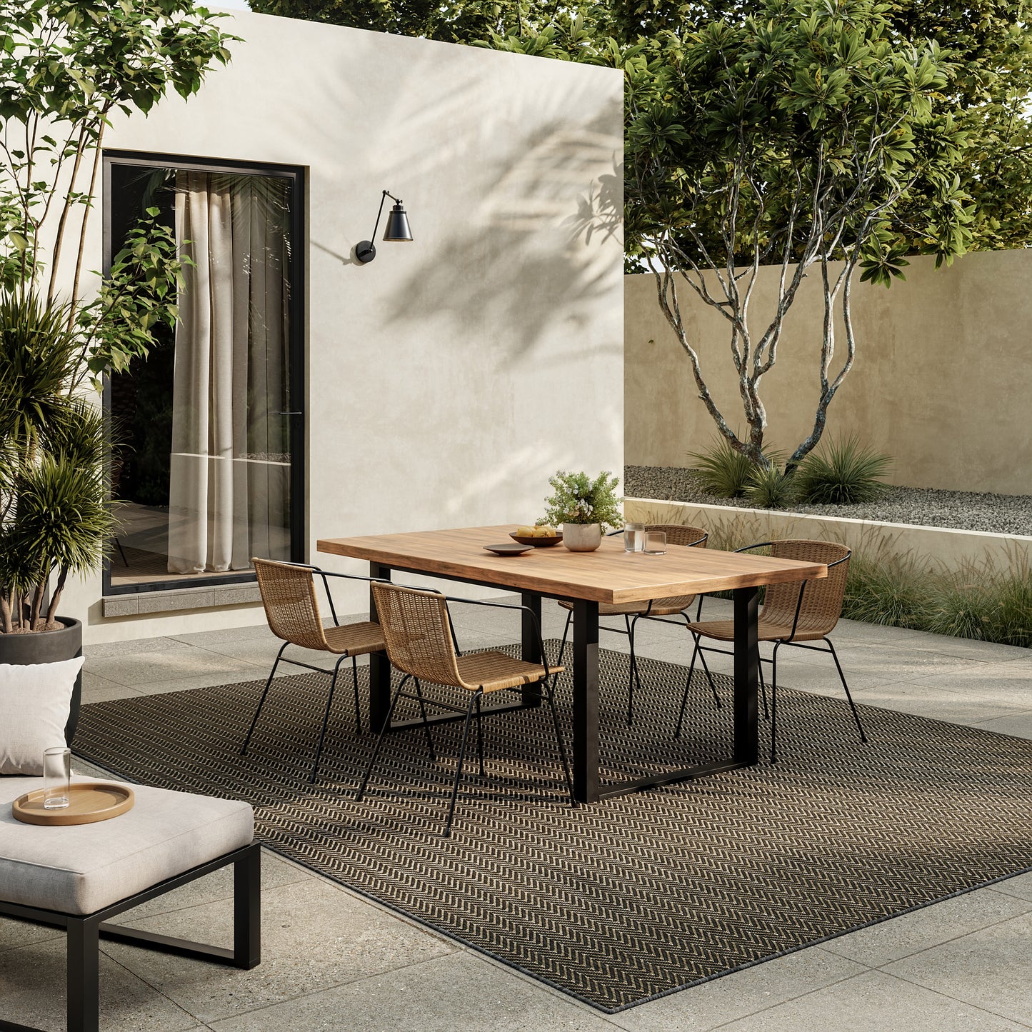 Nourison Horizon Indoor/Outdoor 10' x 14' Charcoal Modern Rug