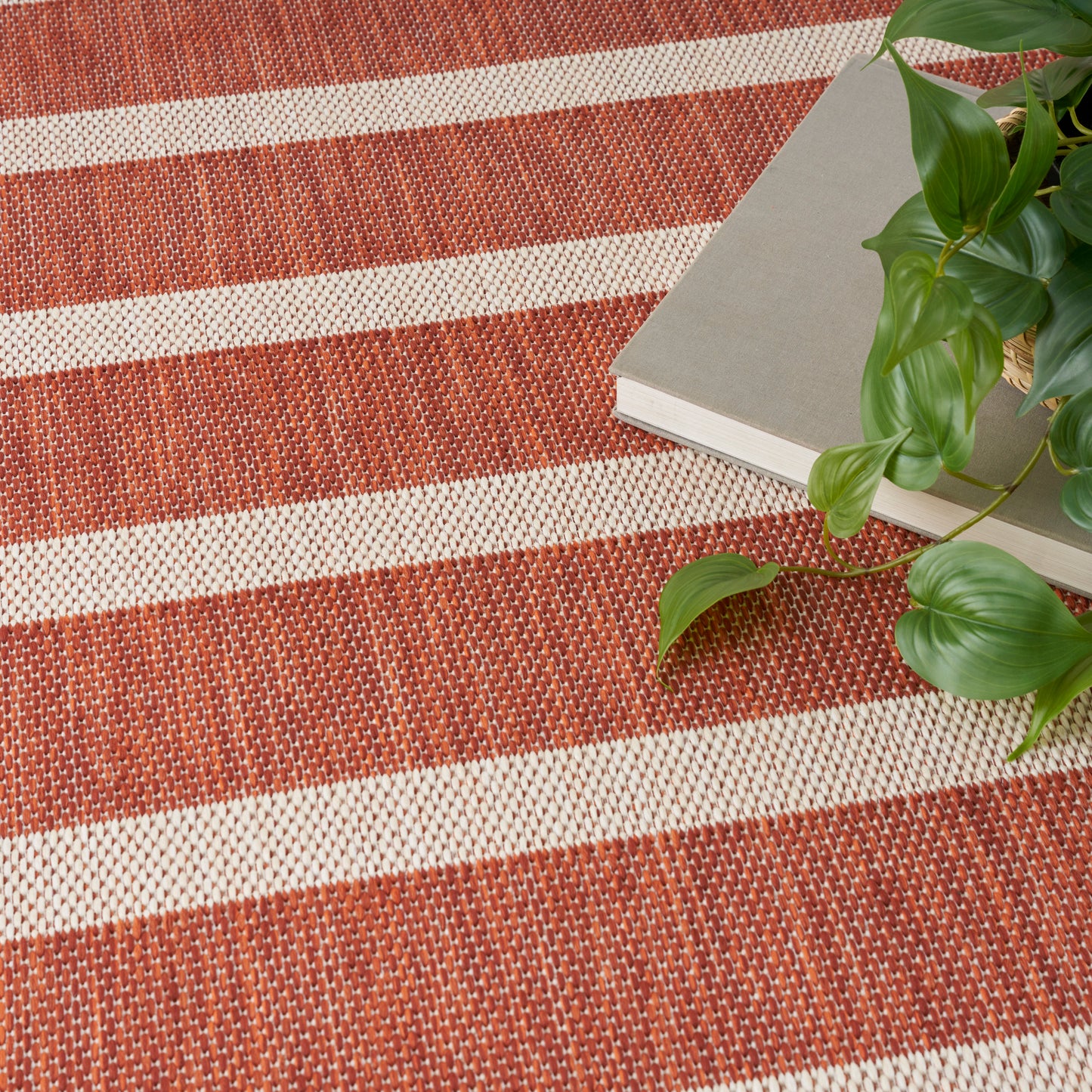 Nourison Positano 10' x 14' Terracotta Ivory Modern Rug