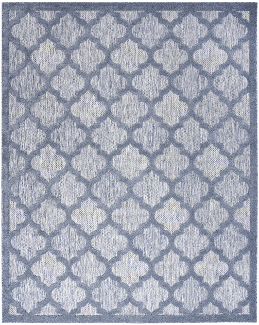 Nourison Easy Care 9' x 12' Denim Blue Modern Rug