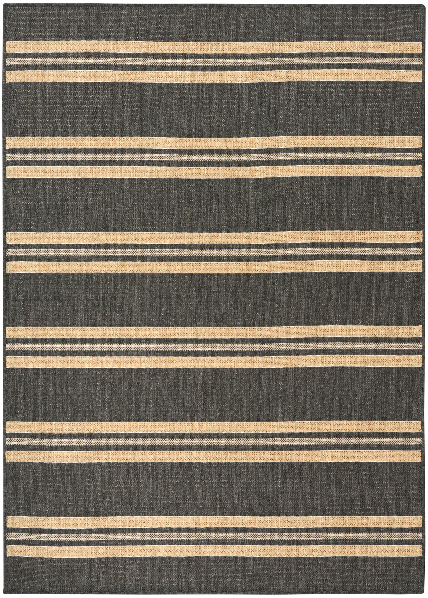 Nourison Horizon Indoor/Outdoor 4' x 6' Charcoal Modern Rug