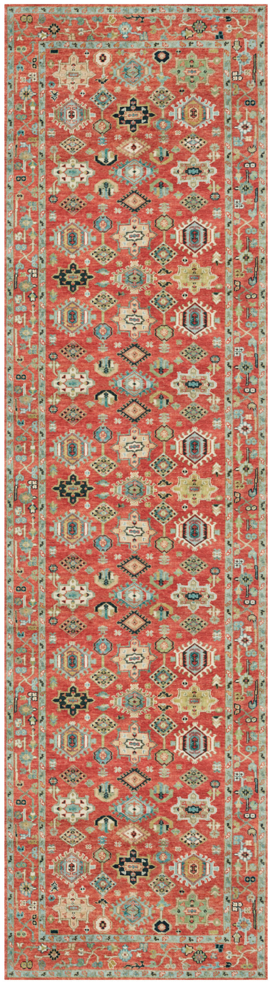 Nourison Vintage Washables 2'2" x 8' Rust Multicolor Vintage Indoor Rug