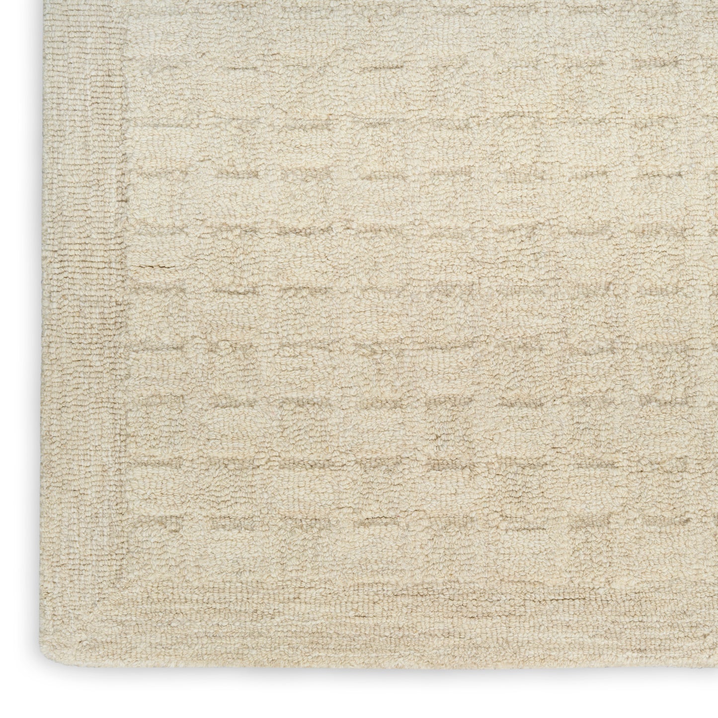 DKNY Pure Grids 3'9" x 5'9" Ivory Beige Contemporary Indoor Rug