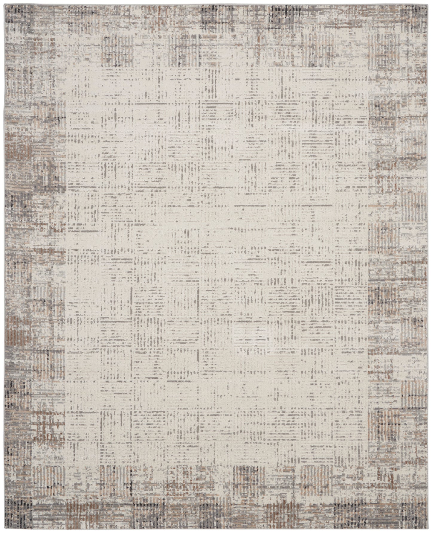 Nourison Elation 9' x 12' Ivory Grey Modern Indoor Rug