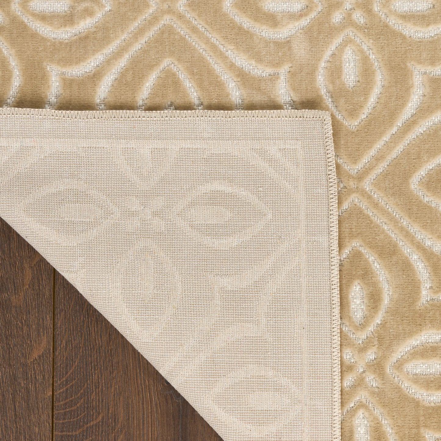 Nourison Washable Charm 2' x 3' Beige Ivory Contemporary Indoor Rug