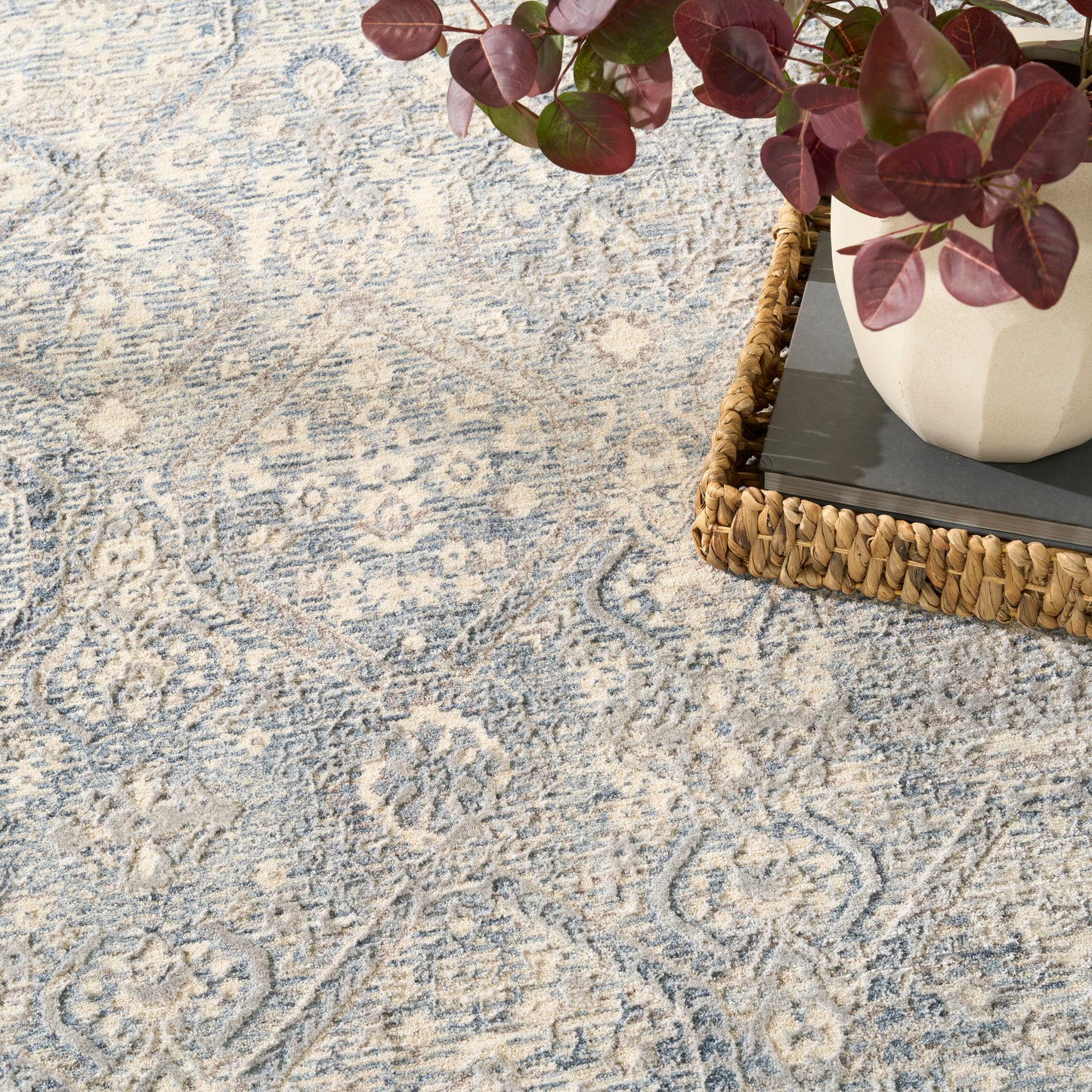 Nourison Sultana 9' x 12' Blue Vintage Indoor Rug