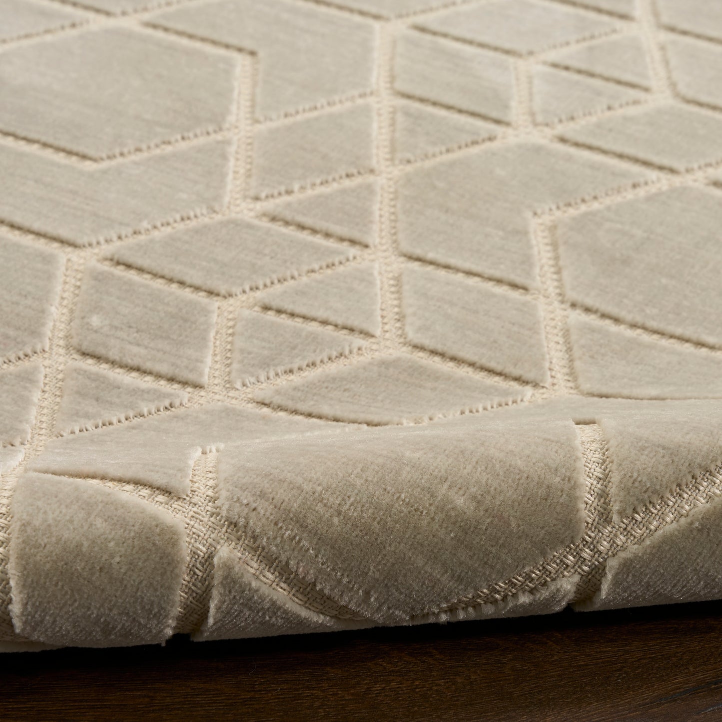 Nourison Washable Charm 2'2" x 10' Silver Ivory Modern Indoor Rug