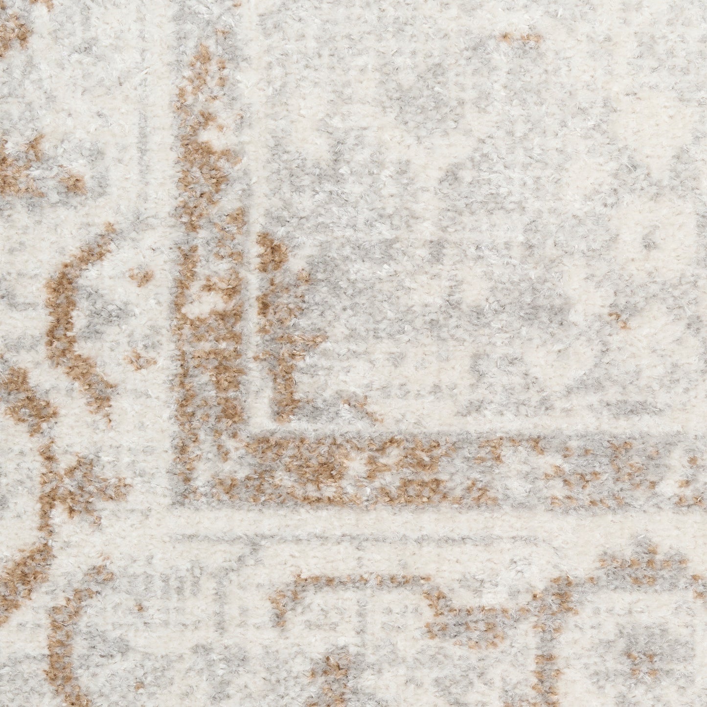 Nourison Astra Machine Washable 2' x 6' Grey Vintage Indoor Rug
