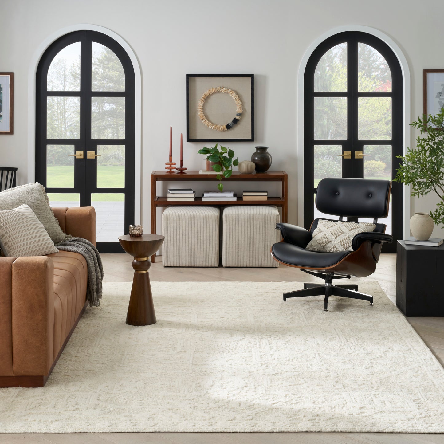 Nourison Blanco 7'9" x 9'9" Ivory Contemporary Indoor Rug