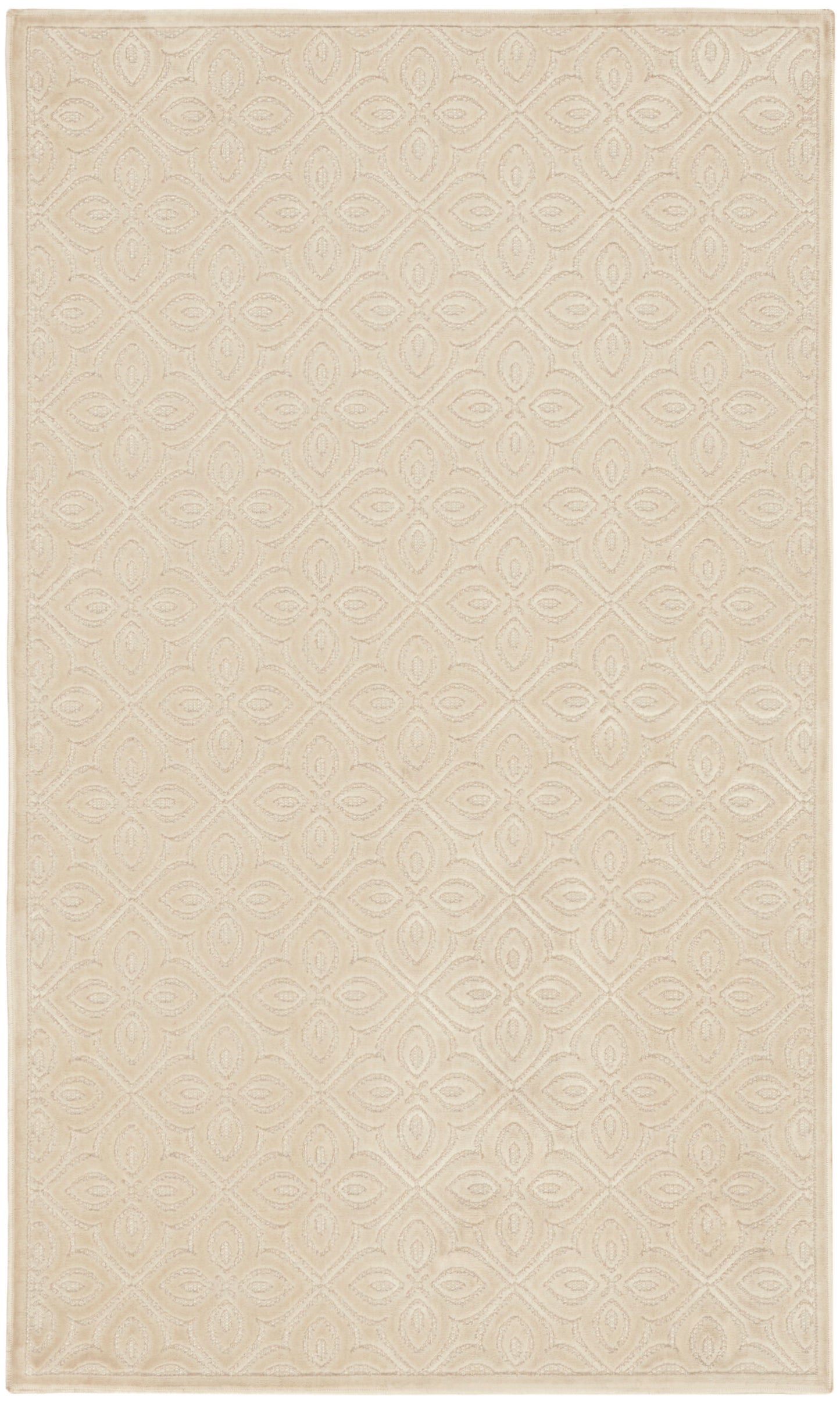 Nourison Washable Charm 2' x 3' Ivory Contemporary Indoor Rug