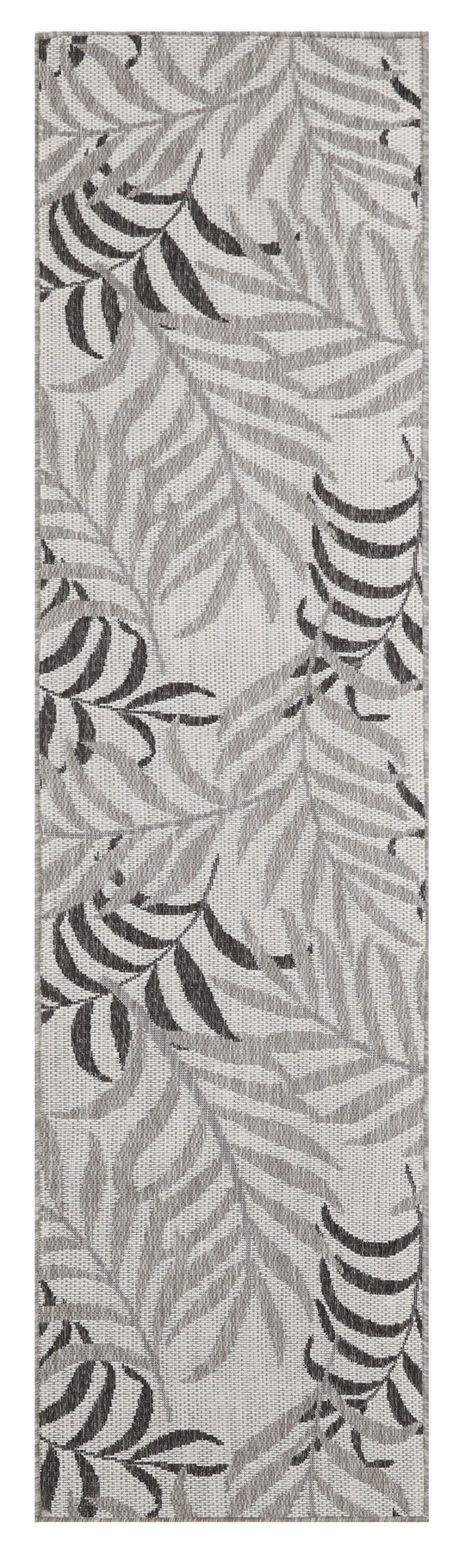 Nourison Garden Oasis 2' x 8' Grey Tropical Rug