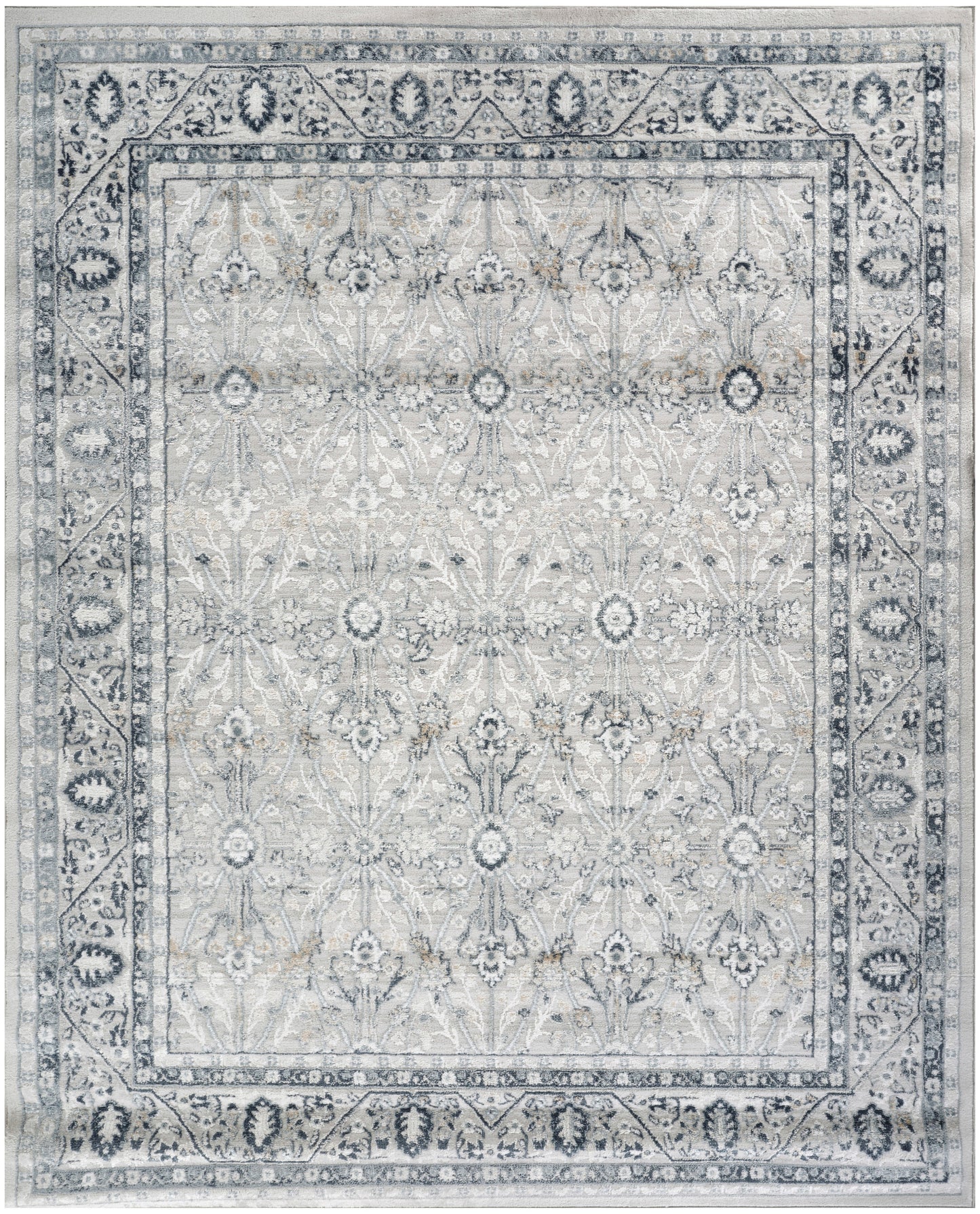 Nourison Dekor 7'10" x 9'10" Grey Navy Vintage Indoor Rug