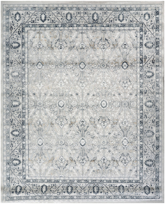 Nourison Dekor 7'10" x 9'10" Grey Navy Vintage Indoor Rug
