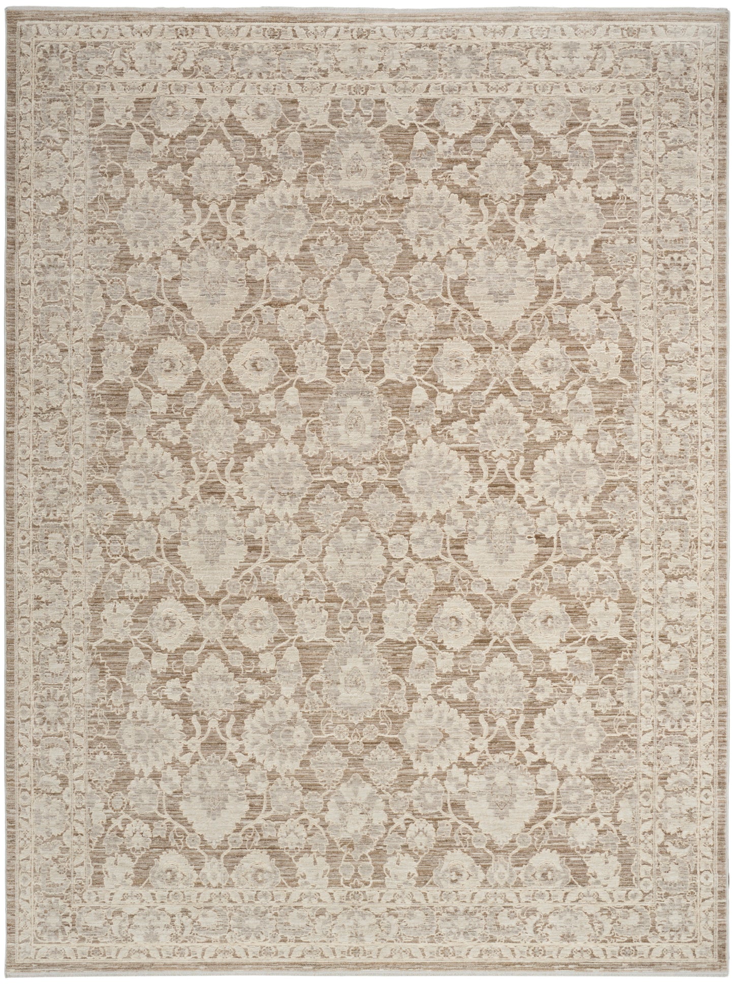 Nourison Shadows 9' x 12' Ivory Mocha Vintage Indoor Rug
