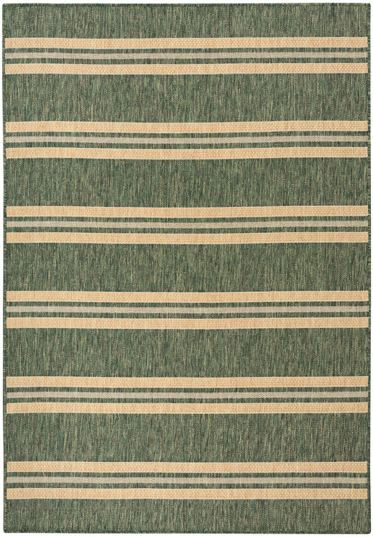 Nourison Horizon Indoor/Outdoor 4' x 6' Green Modern Rug