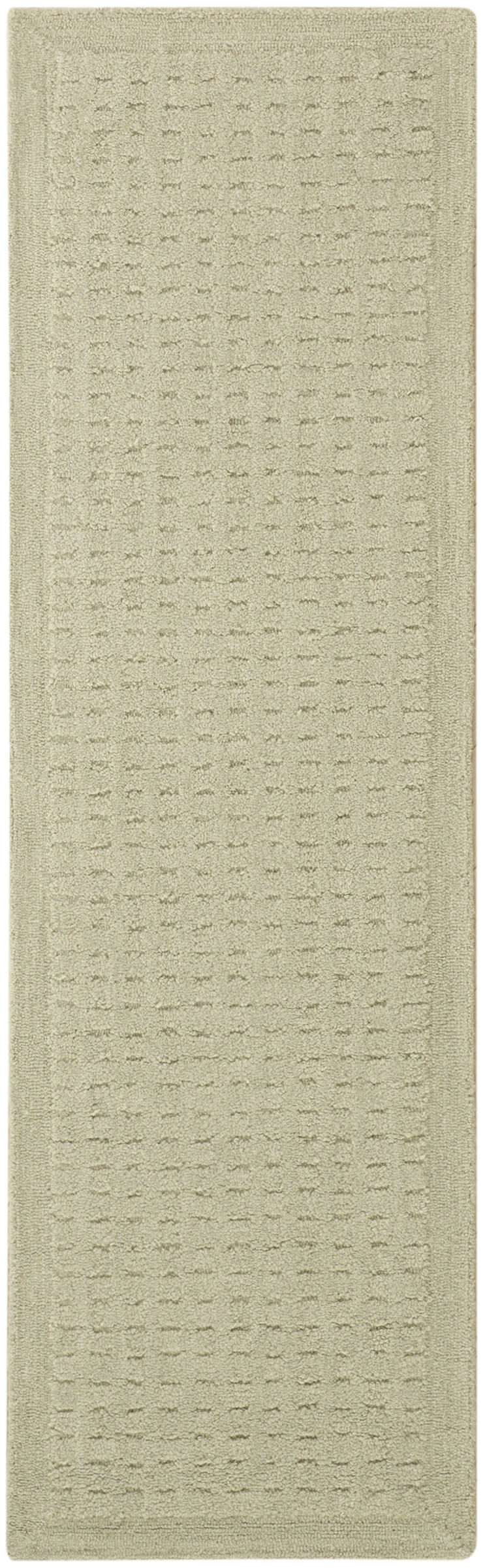 DKNY Pure Grids 2'3" x 7'6" Light Green Contemporary Indoor Rug