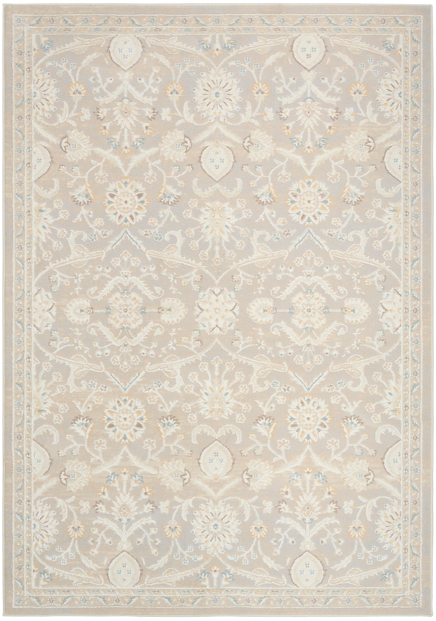 Nourison Isla 5'3" x 7' Light Grey Vintage Indoor Rug