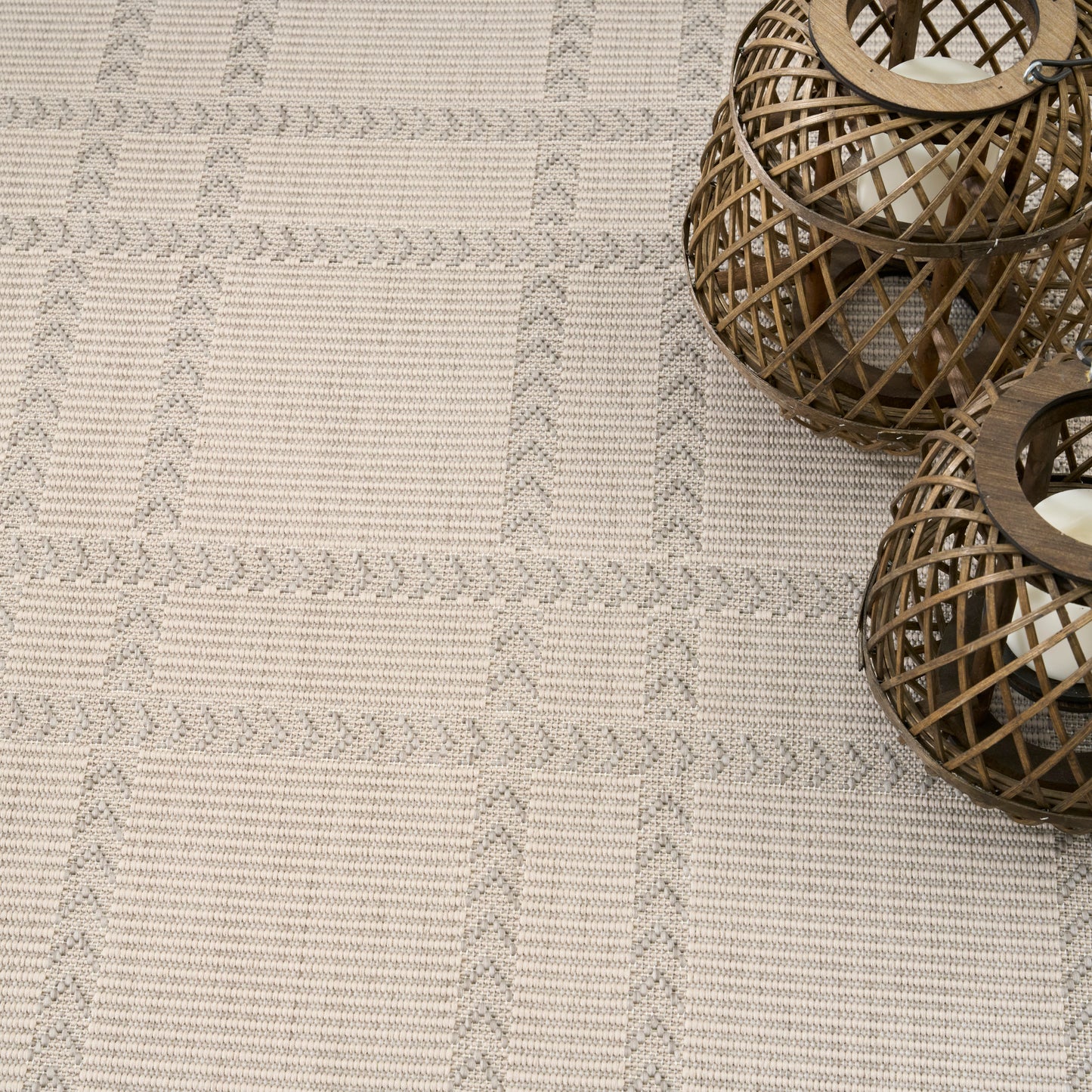 Nourison Horizon Indoor/Outdoor 4' x 6' Grey Modern Rug