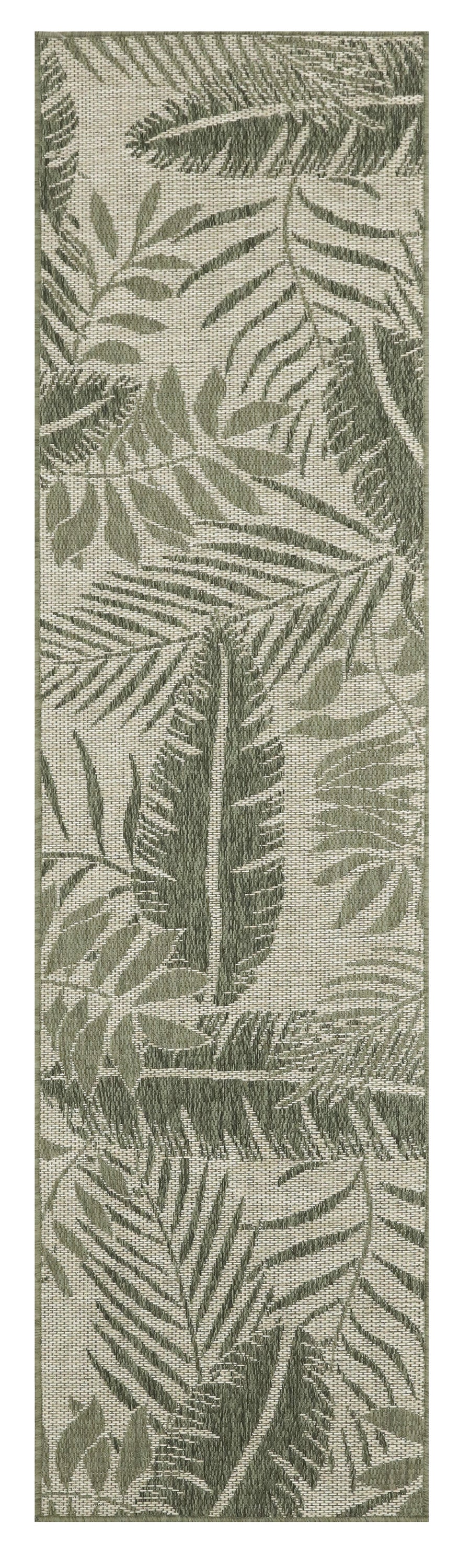Nourison Garden Oasis 2' x 6' Ivory Green Outdoor Rug