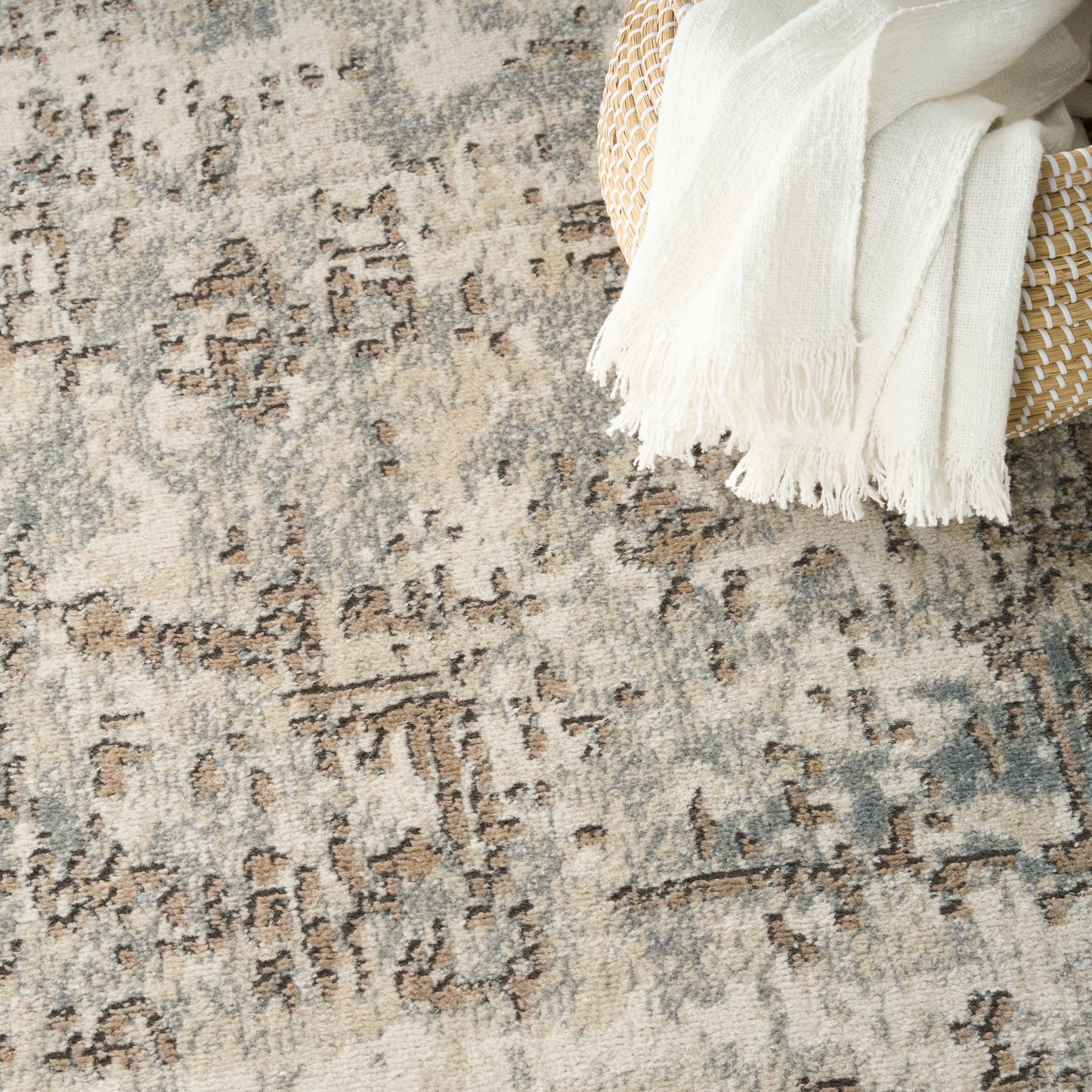Nourison Quarry 5'3" x 7'3" Ivory Beige Modern Indoor Rug