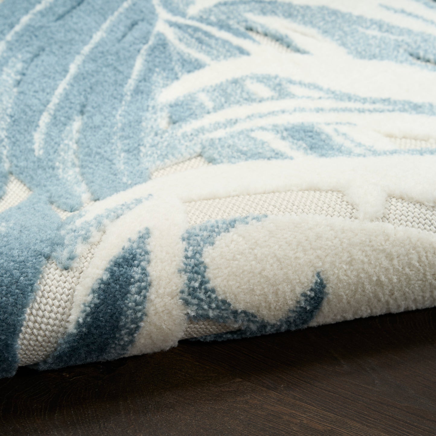 Nourison Aloha 5'3" x 7'5" Ivory Blue Modern Rug