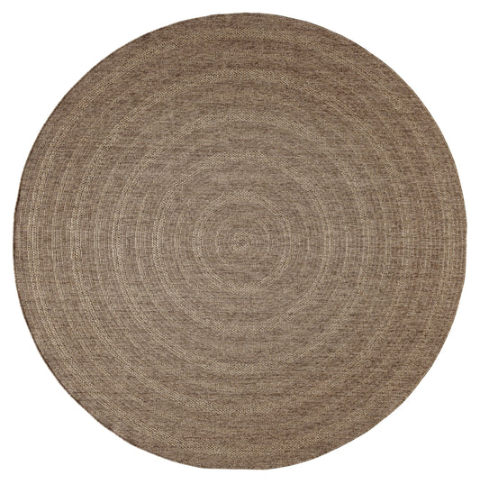 Nourison Tulum 8' x Round Brown Outdoor Rug