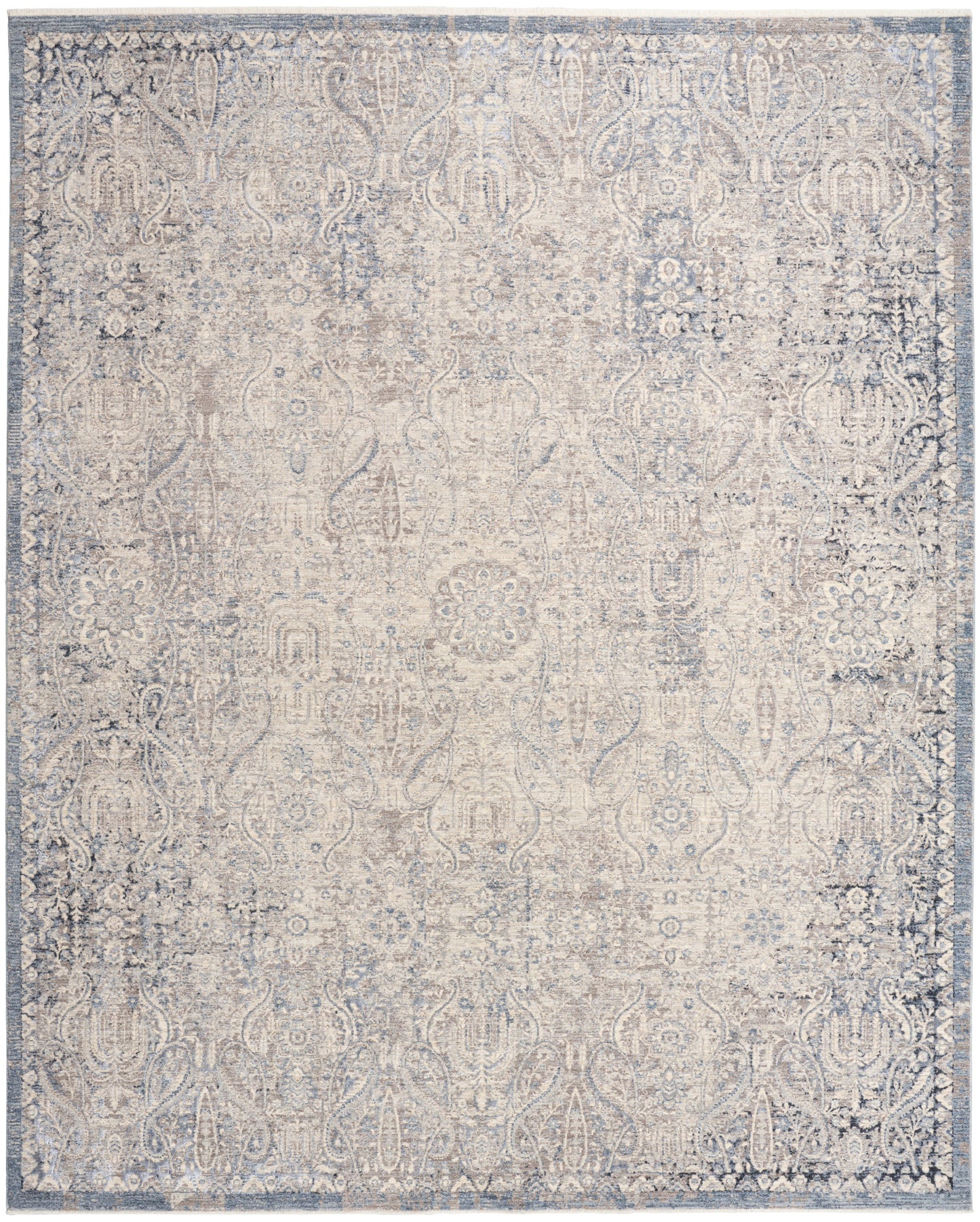 Nourison Sultana 7'10" x 10'2" Grey Blue Vintage Indoor Rug