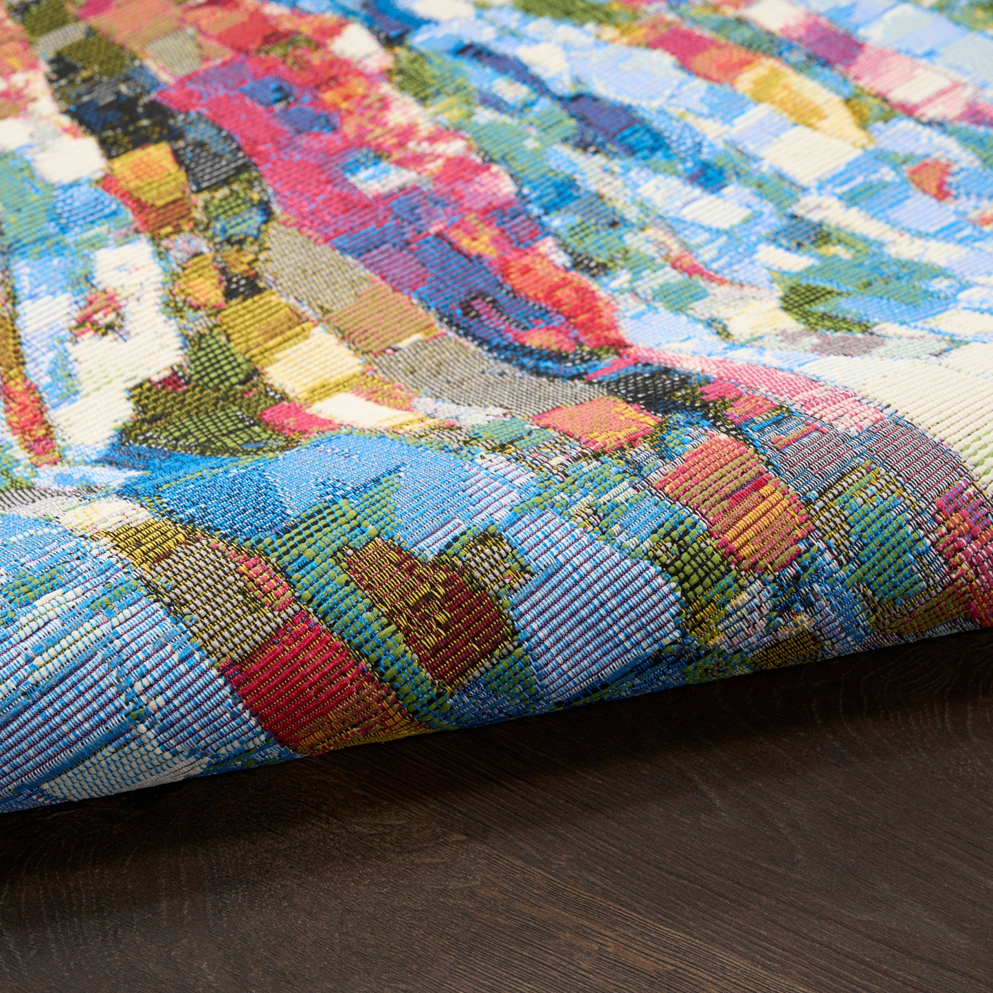 Nourison Color Splash 7'10" x 9'10" Multicolor Coastal, Nautical & Beach Rug