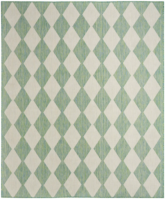 Nourison Positano 10' x 14' Blue Green Modern Rug