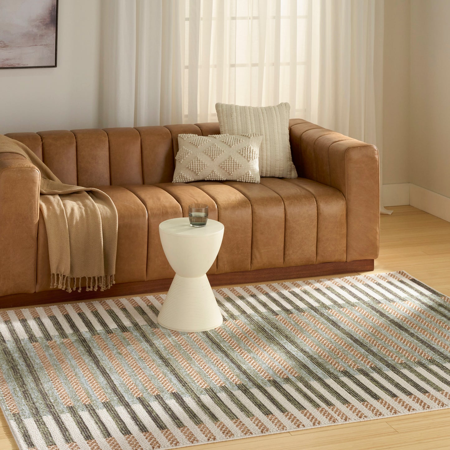 Nourison Nordic 4' x 6' Ivory Multicolor Modern Indoor Rug